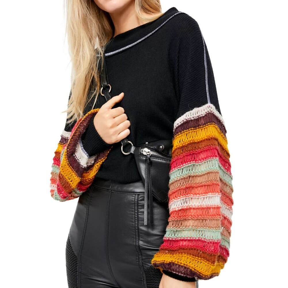 Free People Cha Cha Balloon-Sleeve Sweater